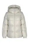 Duvetica Hooded Puffer Jacket In Ivs