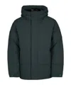 Duvetica Adjustable Hooded Long Sleeves Padded Coat In Blue