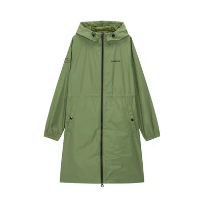 Duvetica Risna L Long Hooded Jacket In Green