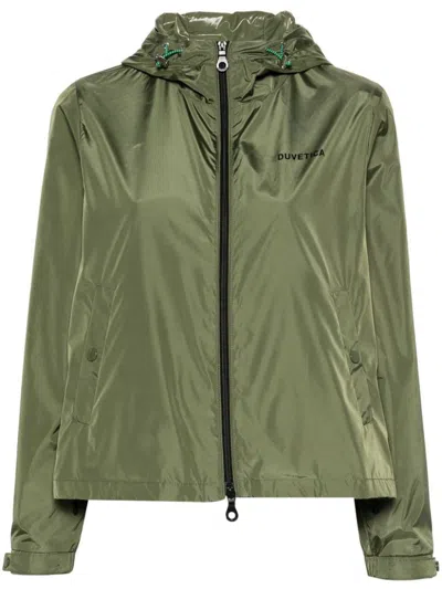 Duvetica Risna Hooded Jacket In Green