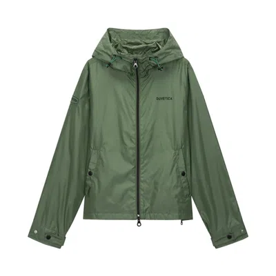 Duvetica Risna S Short Hooded Jacket In Green