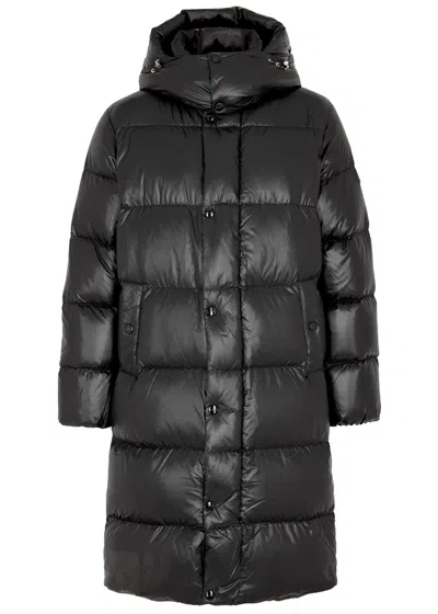 Duvetica Timavo Quilted Glossed Shell Coat In Black