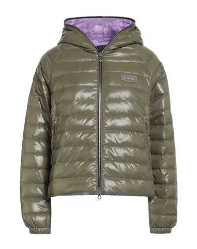 Duvetica Woman Puffer Khaki Size 10 Polyamide In Multi