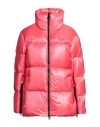 Duvetica Woman Down Jacket Tomato Red Size 10 Polyamide In Tomato Red