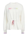 Duvetica Woman Sweatshirt Ivory Size M Polyester, Cotton, Polyurethane In White