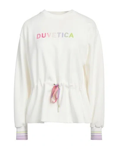Duvetica Woman Sweatshirt Ivory Size M Polyester, Cotton, Polyurethane In White