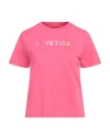 Duvetica Woman T-shirt Fuchsia Size M Cotton In Pink