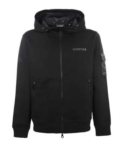 Duvetica Zippered Long-sleeved Casual Jacket In Black