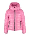 Duvetica Zippered Quilted Cotton Jacket In Pink