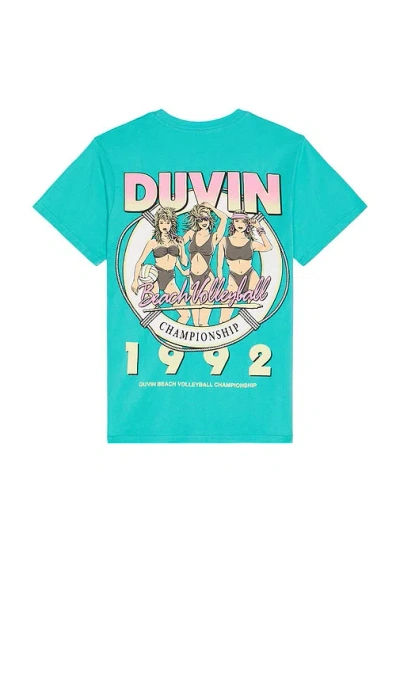 Duvin Design Beach Volley Tee In Marine