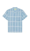 DUVIN DESIGN GRID BUTTON UP SHIRT