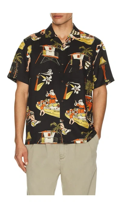 Duvin Design Holidays Button Up Shirt In Black