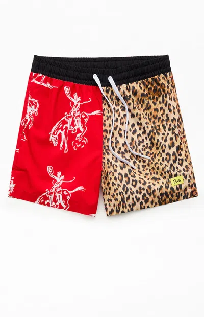 Duvin Design Men's Horsin Around 4.5" Swim Trunks In Multi