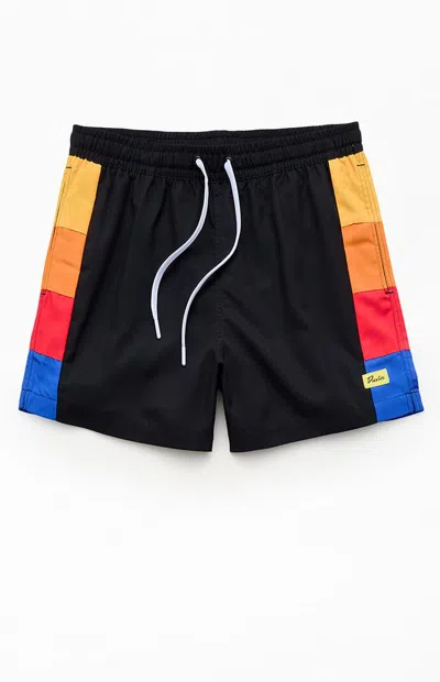 Duvin Design Men's Side Colorblock 4.5" Swim Trunks In Multi