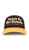 Duvin Design Please Do Not Disturb Trucker Hat In Brown