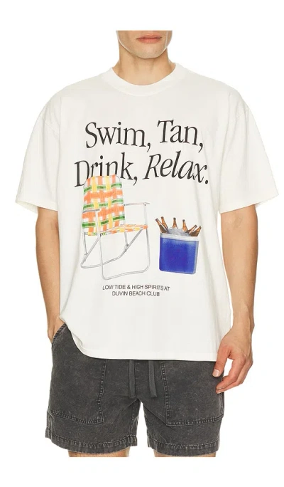 Duvin Design Swim Tan Relax Tee In Antique