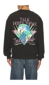 Duvin Design Talk Dirty Crew Sweatshirt In Black