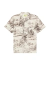 DUVIN DESIGN TROPICAL CAMO BUTTON UP SHIRT