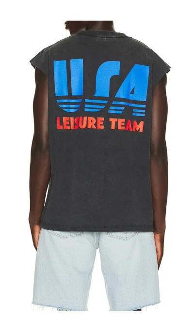 Duvin Design Usa Leisure Muscle Tank In Black