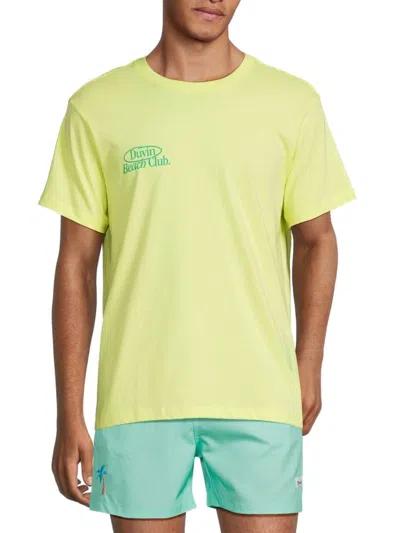 Duvin Men's Graphic Peruvian Cotton T-shirt In Neon