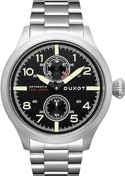 Pre-owned Duxot Men's 46mm Altius Power Reserve Automatic Watch With Solid Stainless Steel