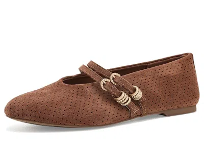 Dv Dolce Vita Lespina P Women's Flat Shoes Chestnut: 8 M, Synthetic In Animal Print