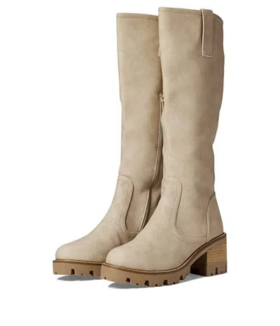 Dv Dolce Vita Mya Boots Women's Us 9.5 Beige Block Heel Knee High Riding Zpo3486
