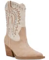 Dv Dolce Vita Women's Aledo Contrast Stitch Studded Cowboy Boots In Sand Multi