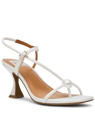Dv Dolce Vita Women's Arria Pearl Strappy Dome-stud Dress Sandals In White