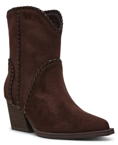 Dv Dolce Vita Women's Audray Whipstitch Western Boots In Brown