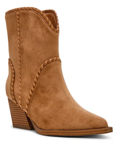 Dv Dolce Vita Women's Audray Whipstitch Western Boots In Brown