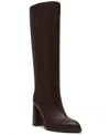 Dv Dolce Vita Women's Bardonny Wide-calf Tall Block Heel Dress Boots In Brown