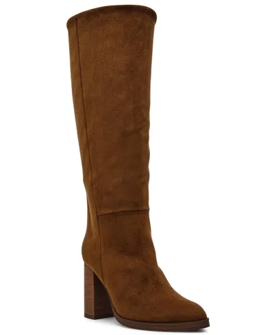 Dv Dolce Vita Women's Bardonny Wide-calf Tall Block Heel Dress Boots In Truffle
