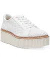 Dv Dolce Vita Women's Becky Platform Crochet Lace-up Sneakers In White