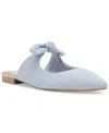 Dv Dolce Vita Women's Christian Bow Knot Mule Slide Flats In Blue Linen