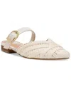 Dv Dolce Vita Women's Domain Raffia Woven Flat Mules In Ivory Raffia