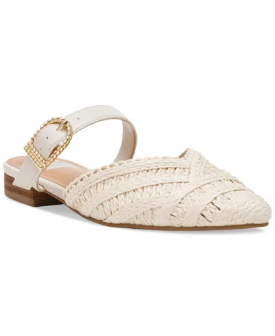 Dv Dolce Vita Women's Domain Raffia Woven Flat Mules In Ivory Raffia