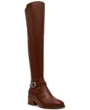 Dv Dolce Vita Women's Elyse Over-the-knee Buckle Block Heel Boot In Luggage
