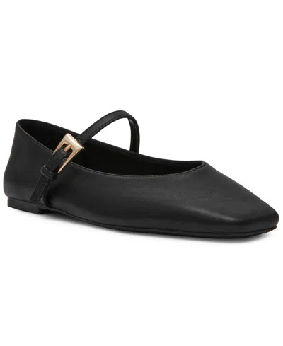 Dv Dolce Vita Women's Fabes Buckle Mary Jane Flats In Black Smooth