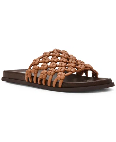 Dv Dolce Vita Women's Galossa Woven Slide Flat Sandals In Brown