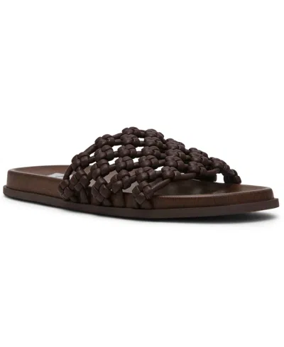 Dv Dolce Vita Women's Galossa Woven Slide Flat Sandals In Brown