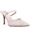 Dv Dolce Vita Women's Geanie Woven Two-piece Pointed Toe Heeled Pumps In White