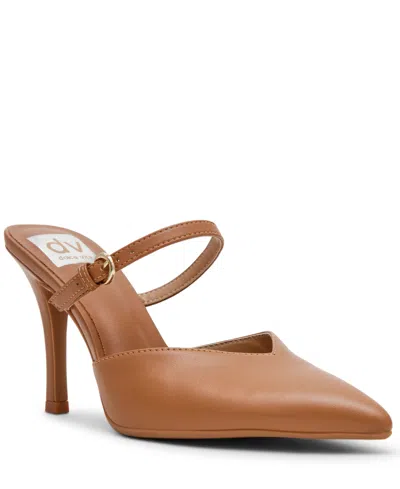Dv Dolce Vita Women's Geanie Woven Two-piece Pointed Toe Heeled Pumps In Brown