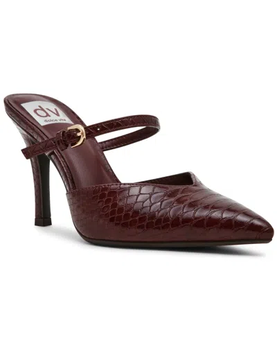 Dv Dolce Vita Women's Geanie Woven Two-piece Pointed Toe Heeled Pumps In Burgundy Snake