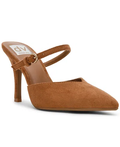 Dv Dolce Vita Women's Geanie Woven Two-piece Pointed Toe Heeled Pumps In Brown