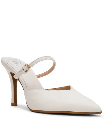 Dv Dolce Vita Women's Geanie Woven Two-piece Pointed Toe Heeled Pumps In White