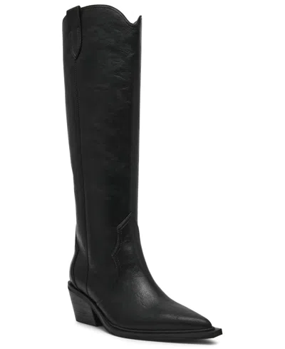 Dv Dolce Vita Women's Greva Tall Pull-on Cowboy Western Boots In Black