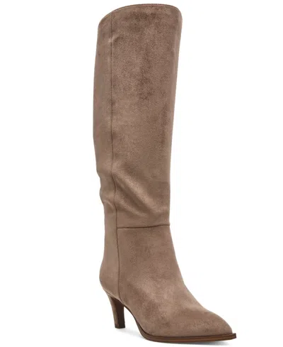 Dv Dolce Vita Women's Heksly Tall Slouchy Heeled Dress Boots In Stone