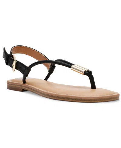 Dv Dolce Vita Women's Jache T-strap Flat Sandals In Black