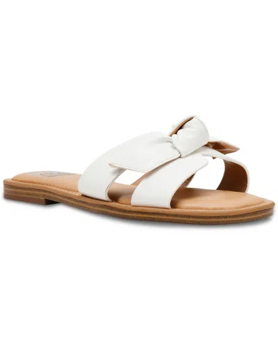 Dv Dolce Vita Women's Jada Bow Slip-on Flat Sandals In White